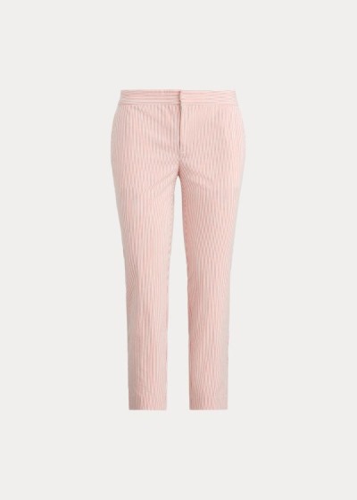 Women's Ralph Lauren Seersucker Straight Pants | 683290ZKV